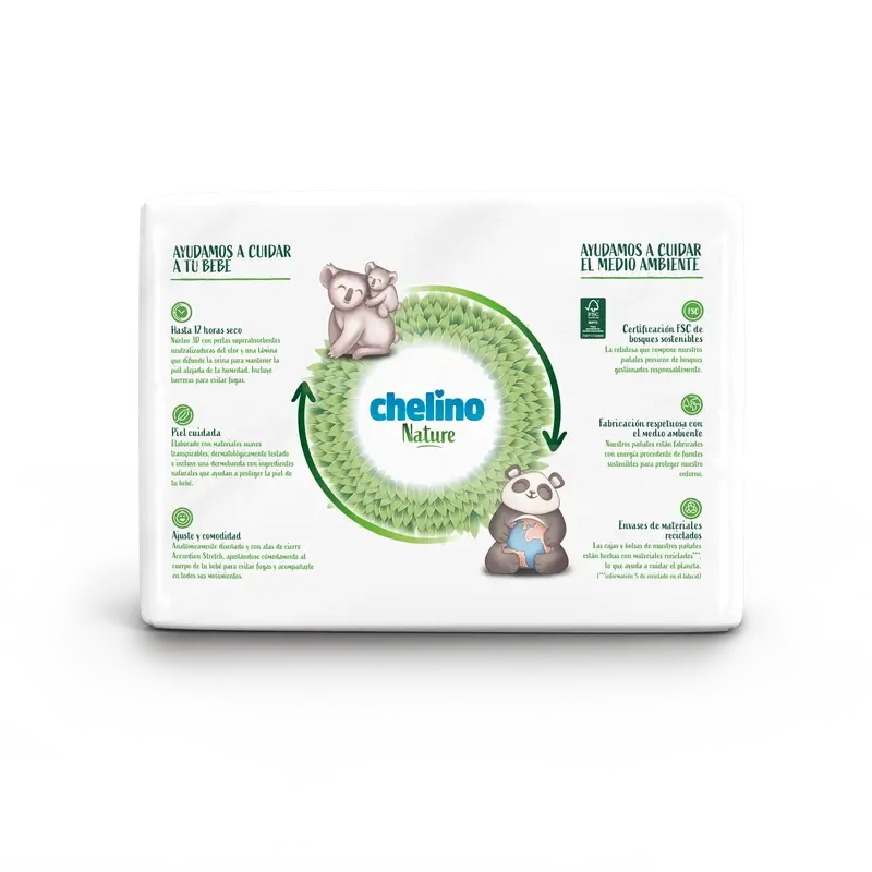 Fralda Chelino Nature Tamanho 3 (4-10 Kg) , 36 unidades