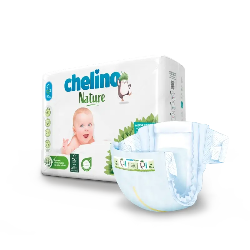 Fralda Chelino Nature Tamanho 4 (9-15 Kg) , 34 unidades