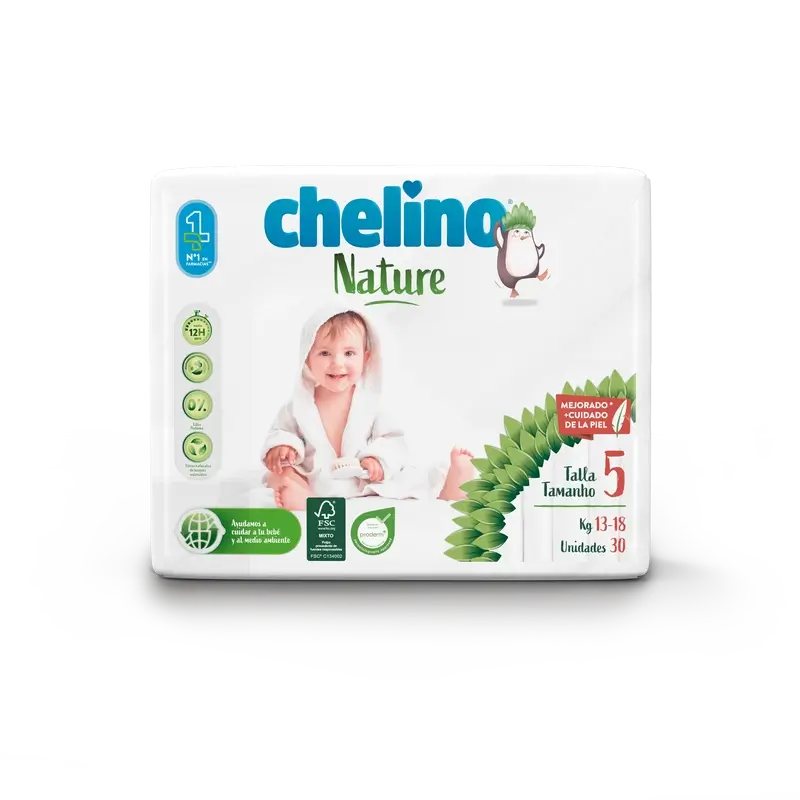 Fralda Chelino Nature Tamanho 5 (13-18 Kg) , 30 unidades
