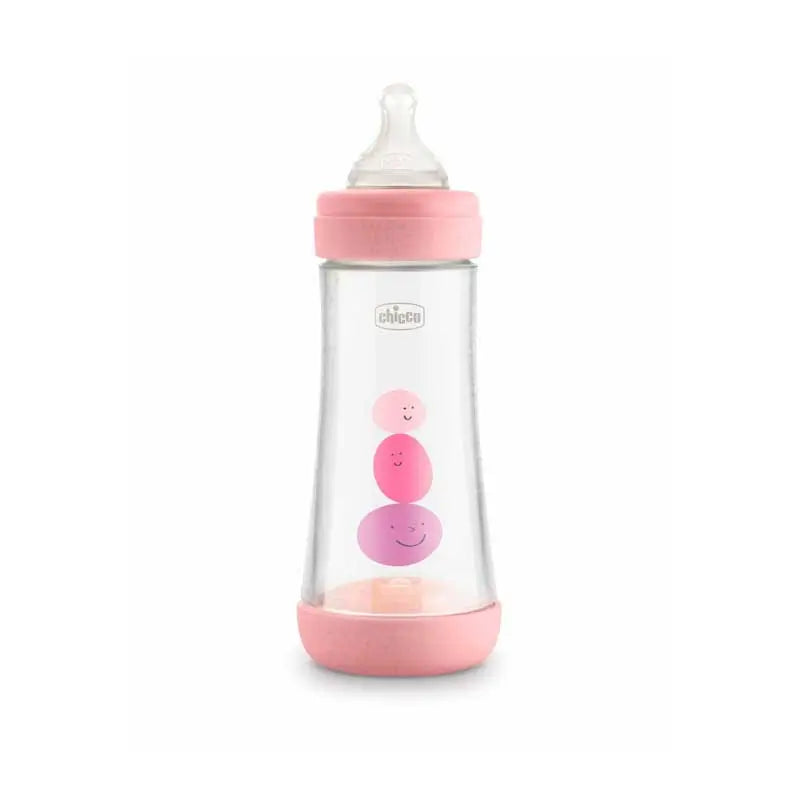 CHICCO Biberón Perfect 5 Rosa 4M+ 300 mL