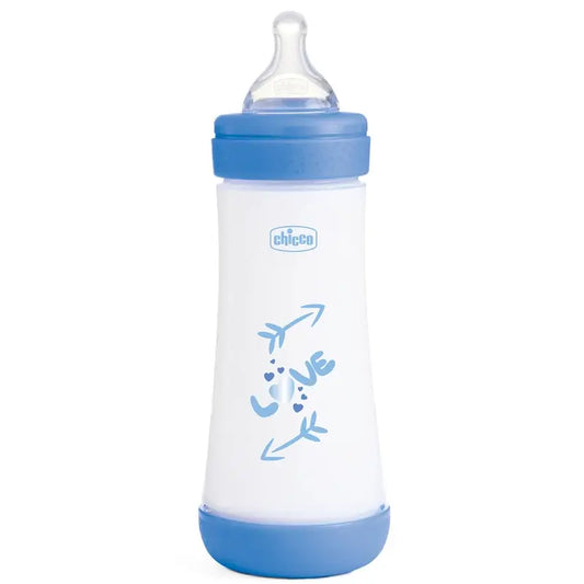 Biberão Chicco Perfect5 Blue Quick Flow 300Ml 4M+