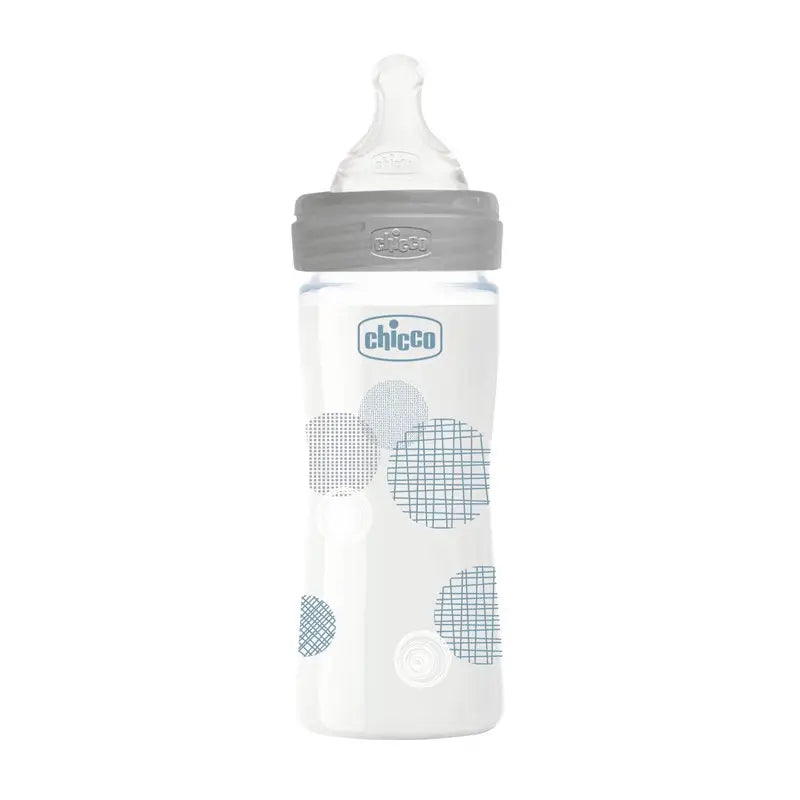 Chicco Biberón WB Silicona Vidrio Neutro 240 Ml