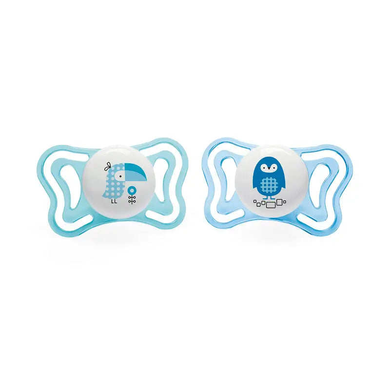 Chicco - Chupete Physio Light Silicona Azul 2-6m 2uds