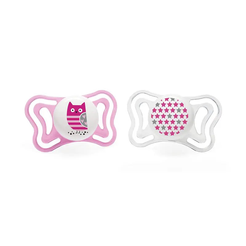Chicco - Chupete Physio Light Silicona Rosa 6-16m 2uds