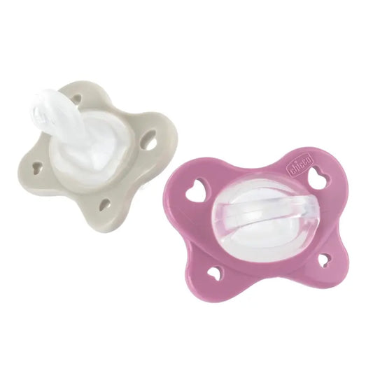 Chupeta de silicone macia dupla Chicco Physioforma Rosa 6-16M 2 unidades