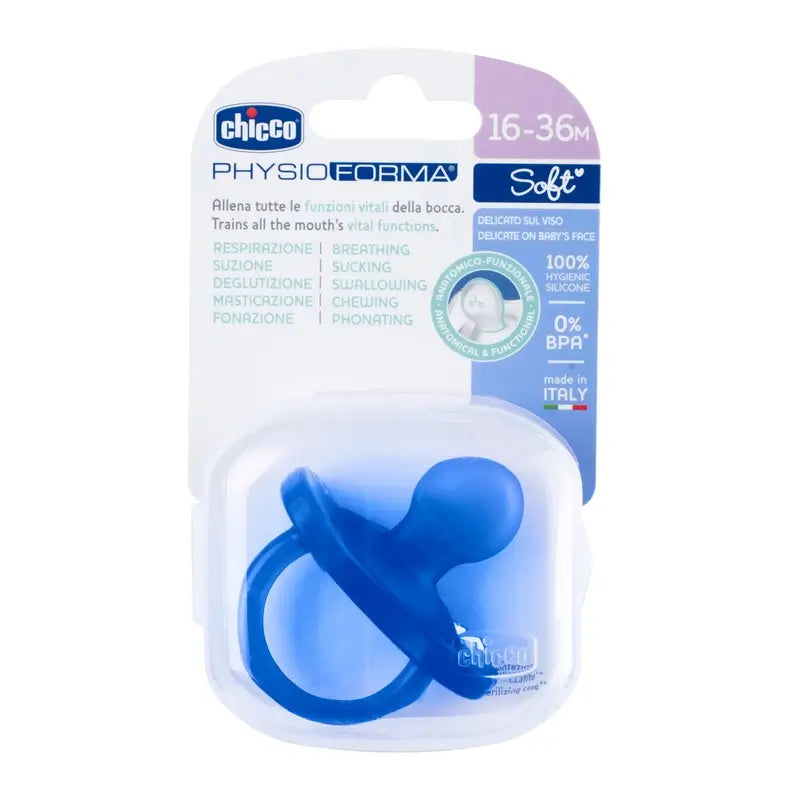 Chicco Physioforma Soft Soother Blue 16-36M 1 Unidade
