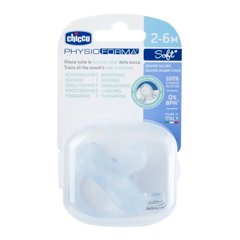 Chicco Physioforma Soft Soother Blue 2-6M 1 Unidade