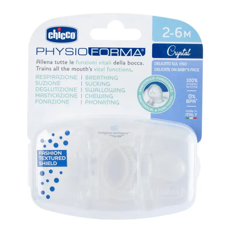 Chupeta Chicco Physioform Crystal 2-6M 2 unidades