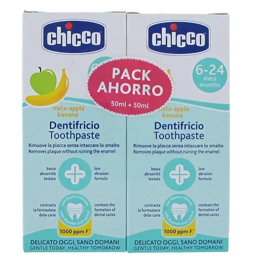 Pasta de dentes Chicco Bipack Banana / Maçã