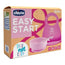 Conjunto de refeição de silicone Chicco Take Eat Easy Rosa 6M+