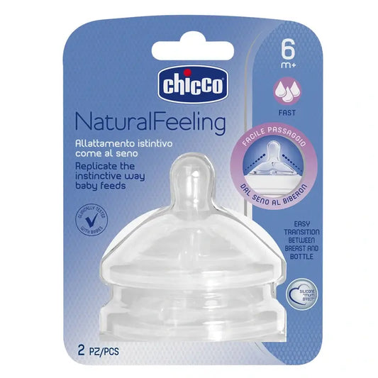 Chicco Naturalfeeling Tetina Naturalfeeling Rapid Flow 2 unidades 4 M+