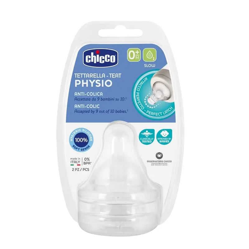 Chicco Physio Teat Slow Flow 2 unidades 0M+