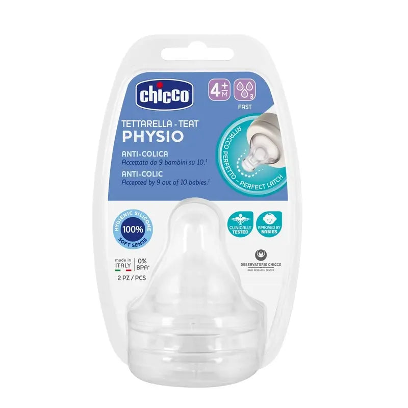 Chicco Physio Teat Fast Flow Teat 2 unidades 4M+