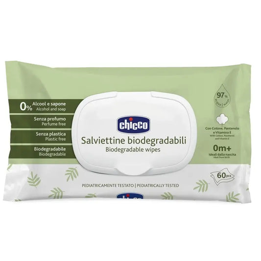 Toalhetes Biodegradáveis Chicco 60 unidades