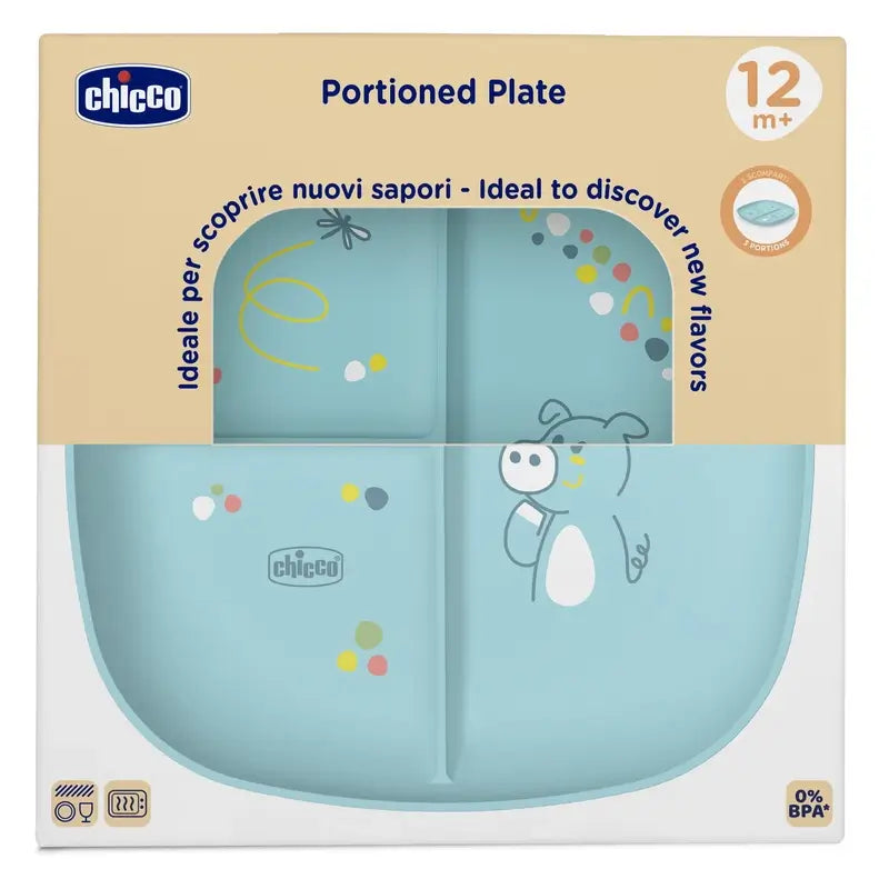 Prato com compartimentos 12M+ Azul Chicco