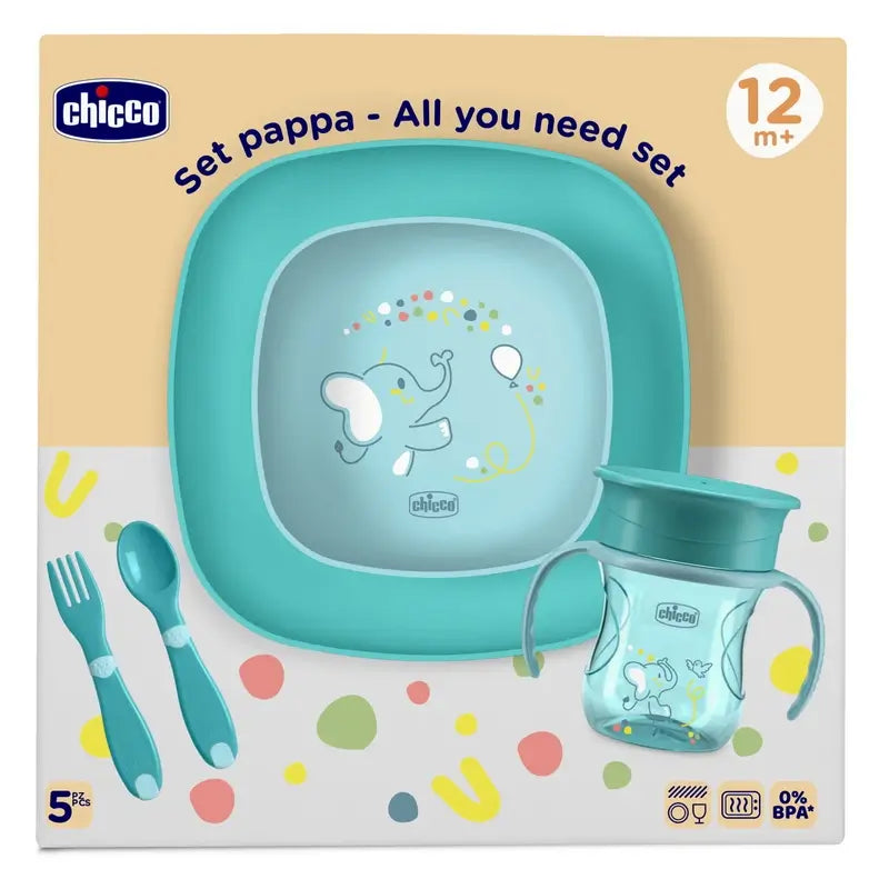 Conjunto de alimentação Chicco 12M+ Azul