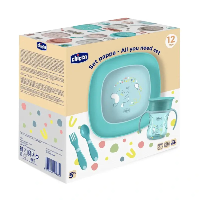 Conjunto de alimentação Chicco 12M+ Azul