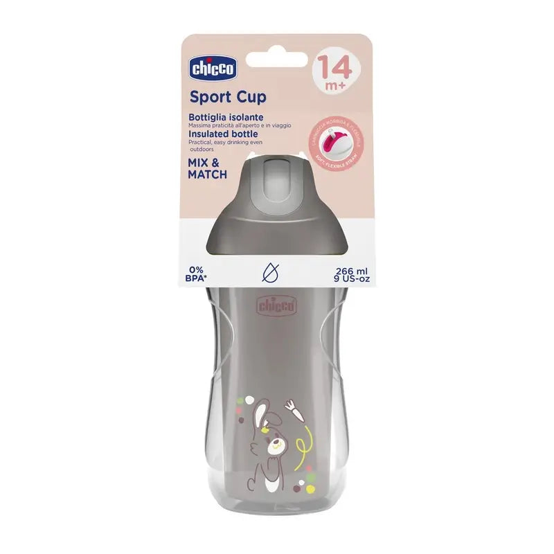 Copo térmico Chicco Sport Cup 14M+ Cinzento