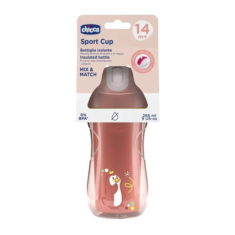 Copo térmico Chicco Sport Cup 14M+ Rosa