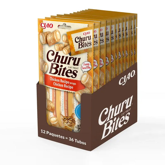 Churu Cat Bites Receita de Frango Expositor 12X30Gr