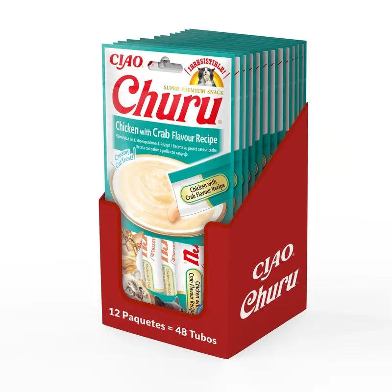 Churu Cat Frango com Caranguejo Receita Display 12X56Gr
