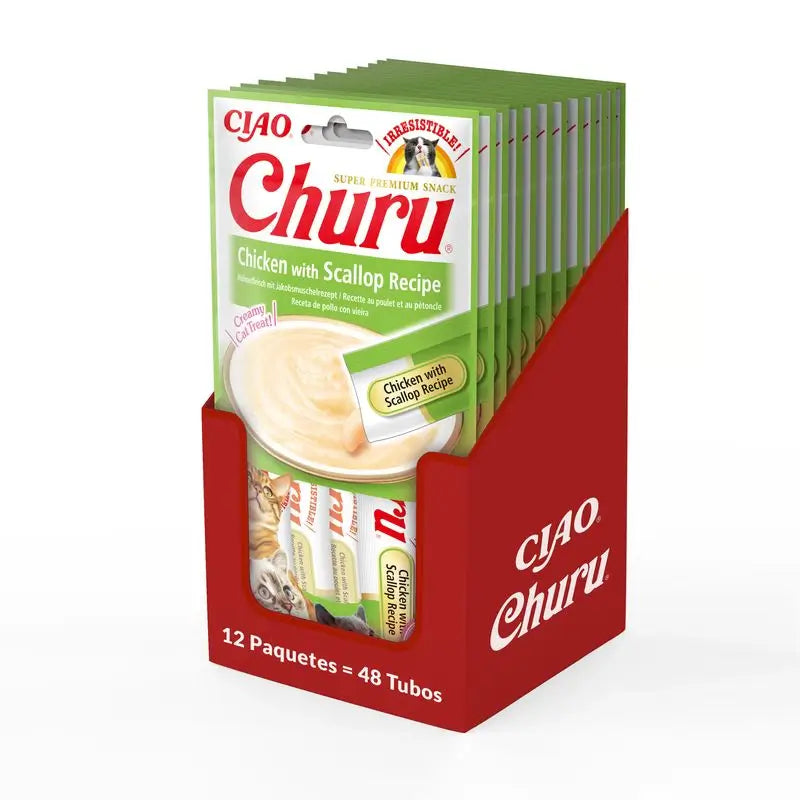 Churu Cat Frango Vieira Receita Display 12X56Gr