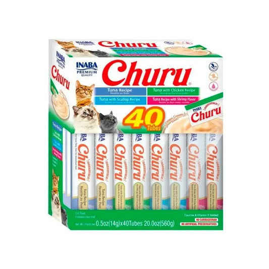 Churu Cat Atum e Marisco Variedades 40X14Gr