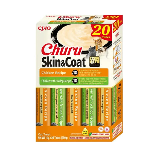 Churu Cat Varieties Skin&Coat Frango, 20 unidades