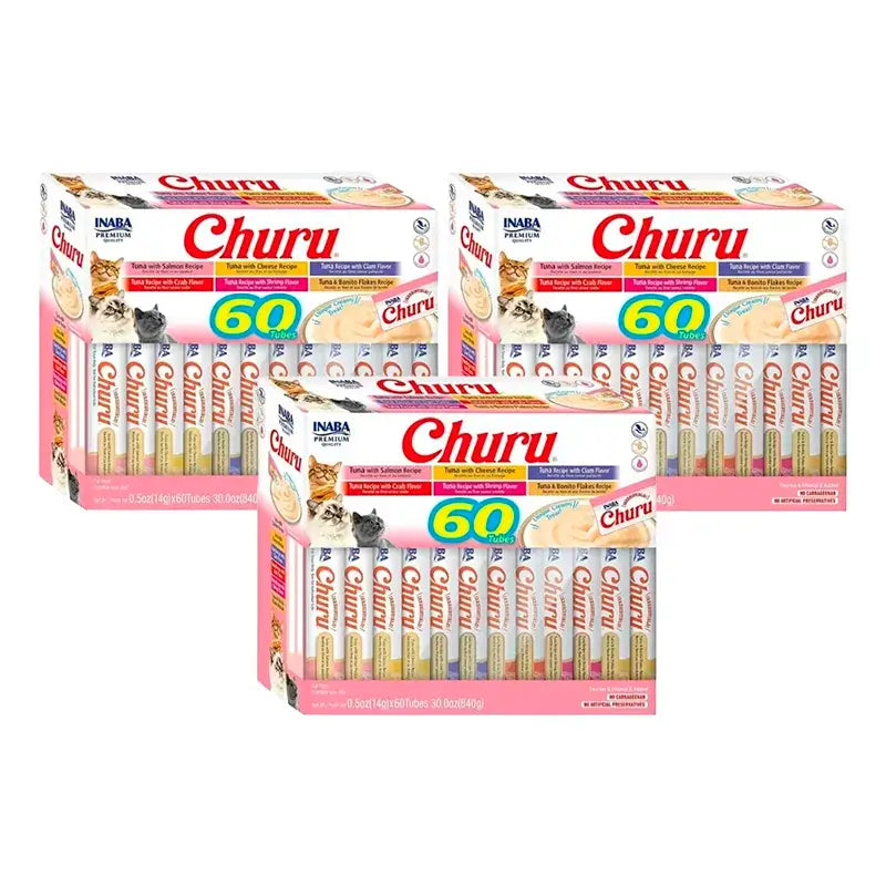 Churu Cats Atum Variedades, Embalagem 3 x 60X14Gr