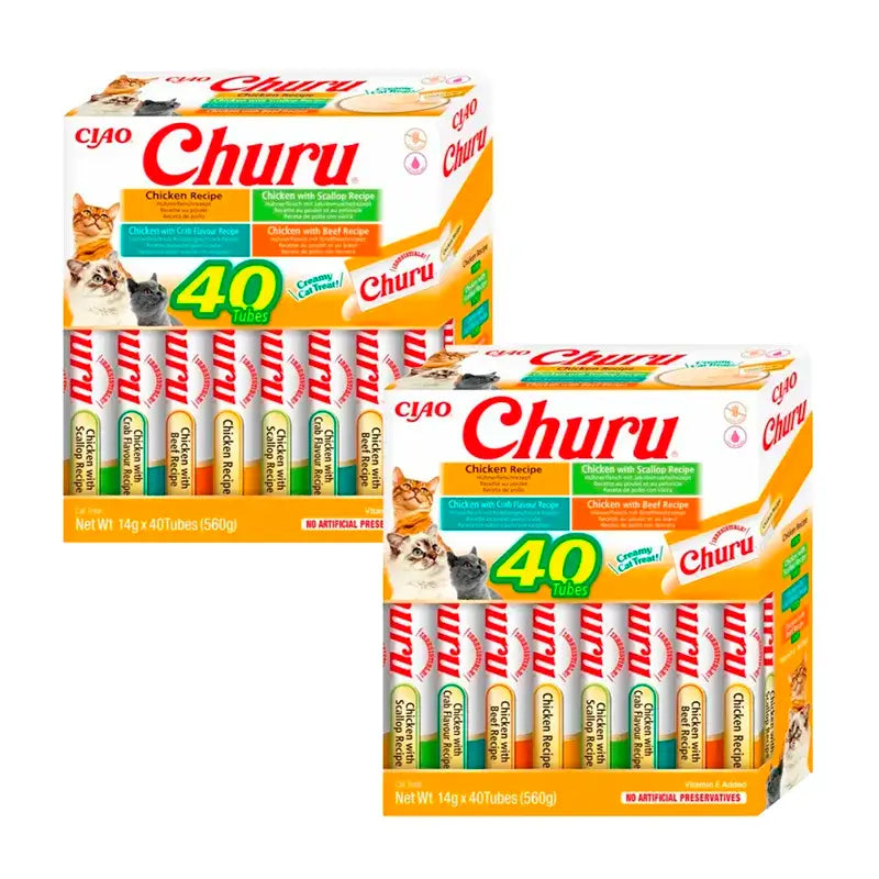 Churu Cats Frango Variety, Embalagem 2 x 40x14Gr