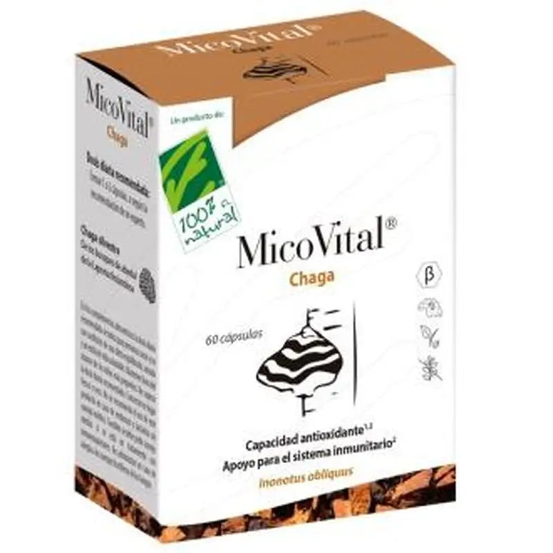 Cien Por Cien Natural Micovital Chaga 60 Cápsulas