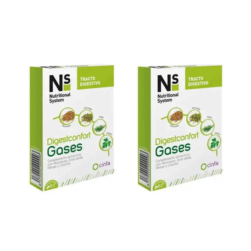 Cinfa Ns Digestconfort Gases,2X60 Comprimidos