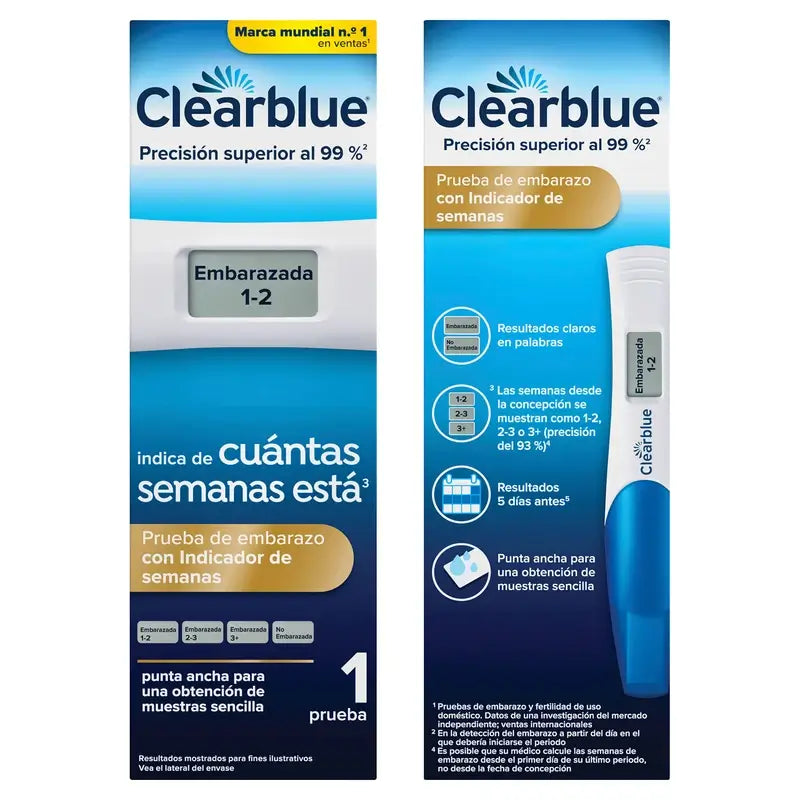 Teste de gravidez digital Clearblue com indicador de semana, 1 teste digital