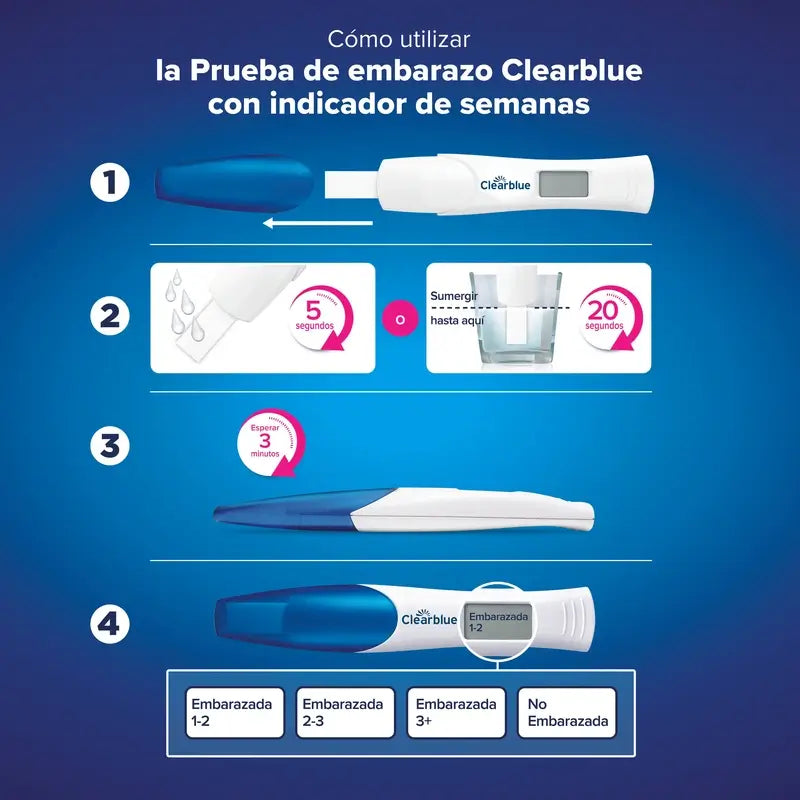 Teste de gravidez digital Clearblue com indicador de semana, 1 teste digital