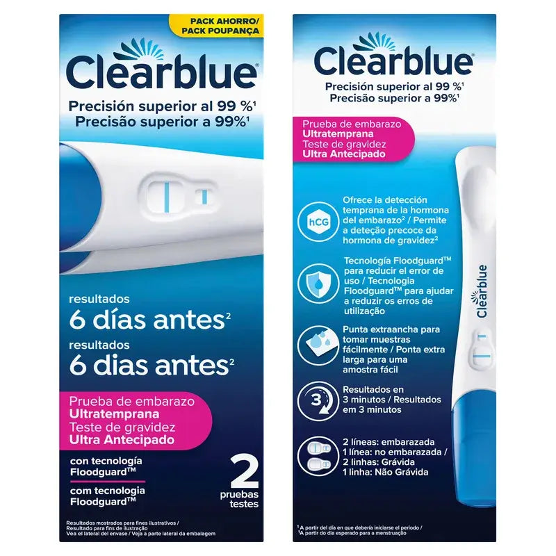 Clearblue Early Ultra Early Pregnancy Test 10 Mi, 2 Testes