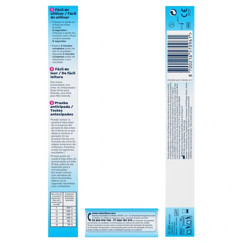 Clearblue Early Ultra Early Pregnancy Test 10 Mi, 2 Testes