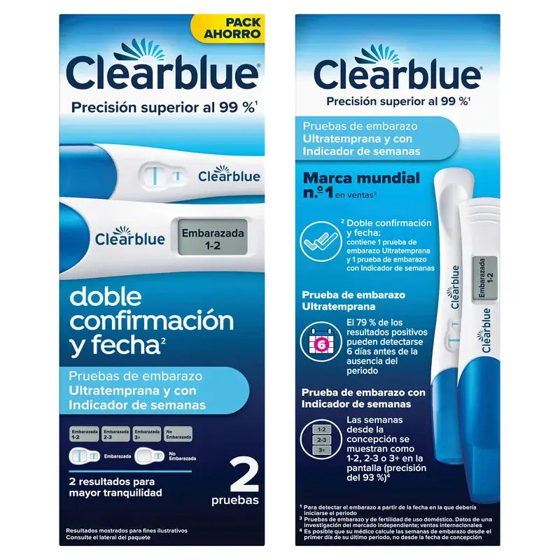 Clearblue Ultra Early Pregnancy Test Com Dupla Verificação, 2 Testes