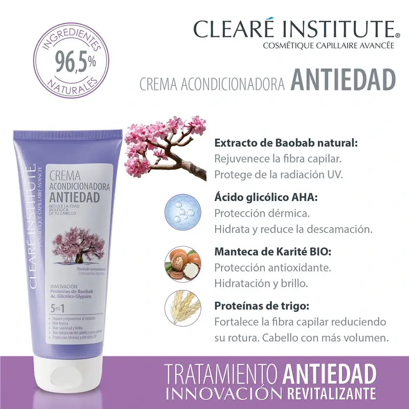 Creme Condicionador Redensificante Anti-Idade do Instituto Clearé 200 Ml.