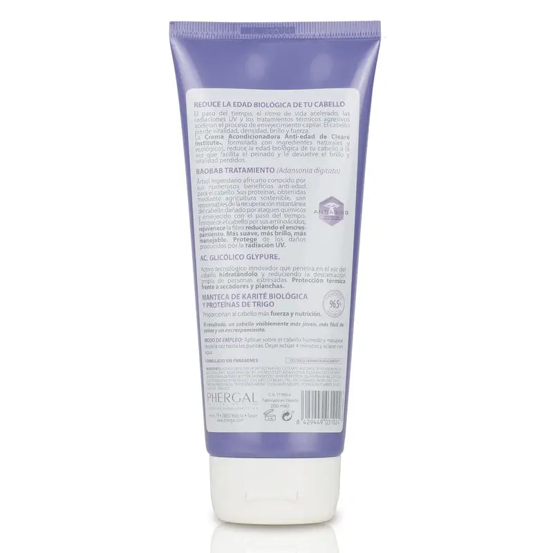 Creme Condicionador Redensificante Anti-Idade do Instituto Clearé 200 Ml.