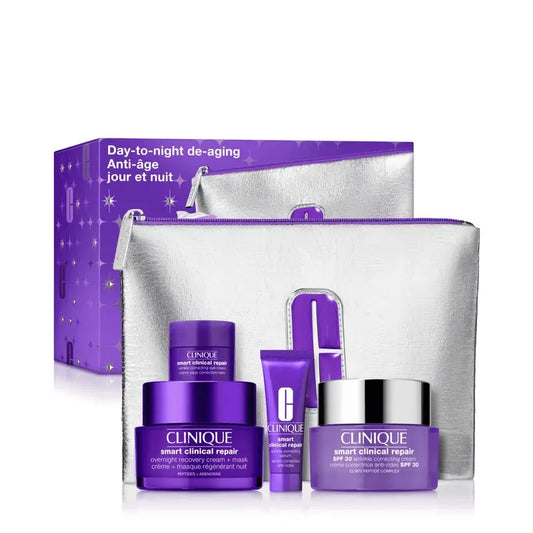 Clinique Christmas Gift Set Smart Spf 30 Anti-Ageing Cream 50 Ml + Smart Night 50 Ml +2 Presentes