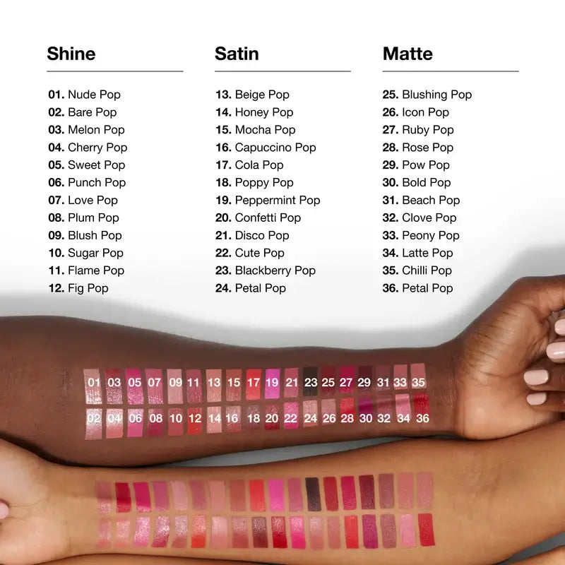 Clinique Pop Longwear Satin Poppy Pop Lipstick, 3,9 gramas