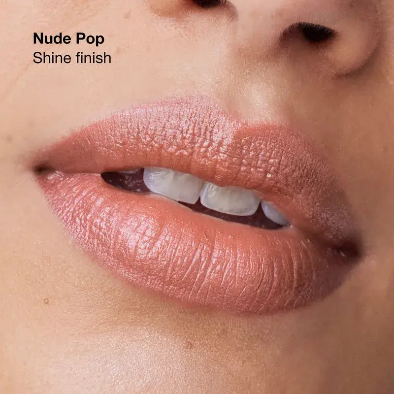 Clinique Pop Longwear Shine Nude Pop Lipstick, 3,9 gramas