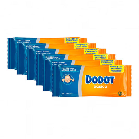 Toalhetes Dodot Basic Pack, 6 x 54 (324 unidades)
