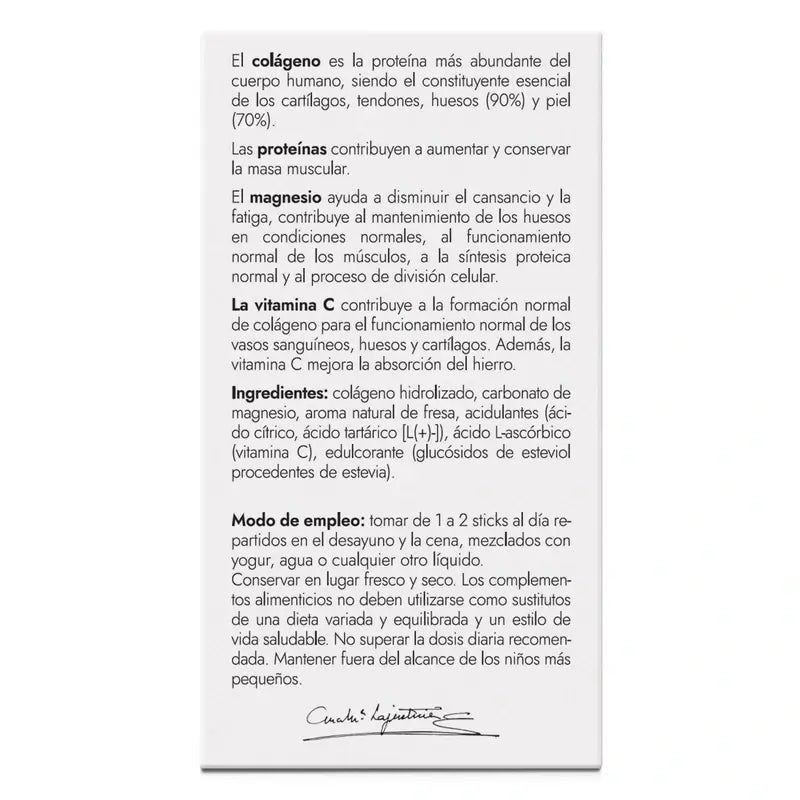 AML SPORT Colagénio com Magnésio + Vitamina C sabor morango, 20 sticks