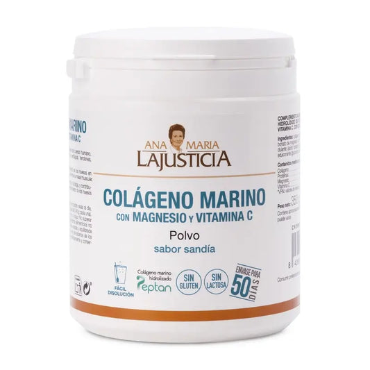 Ana Maria Lajusticia Colagénio Marinho em Pó com Magnésio e Vitamina C Sabor a Melancia, 350 g