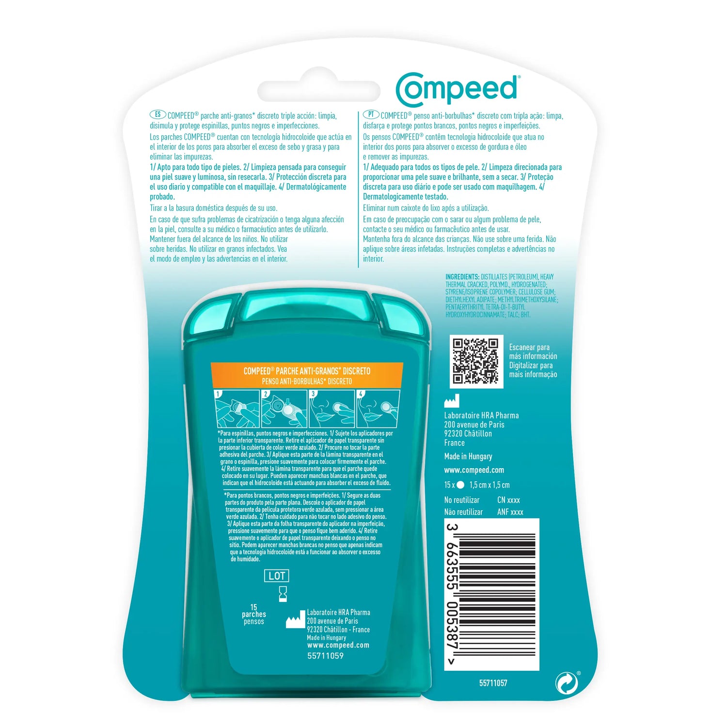 Compeed Anti-Granos Discreto, 15 unidades