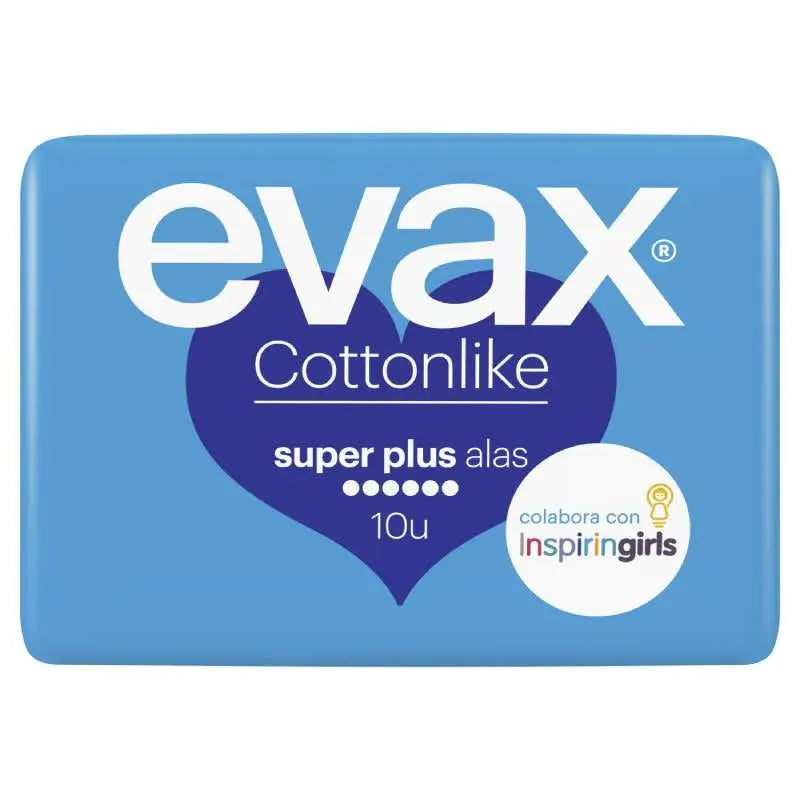 Evax Cottonlike Super Plus Almofadas com Asas 10 unidades