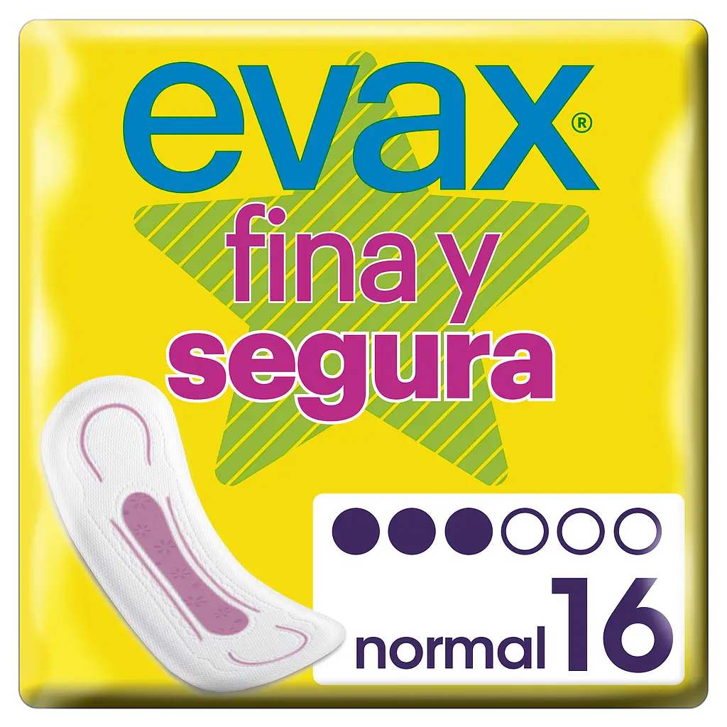 Evax Thin & Safe Normal Pads 16 unidades