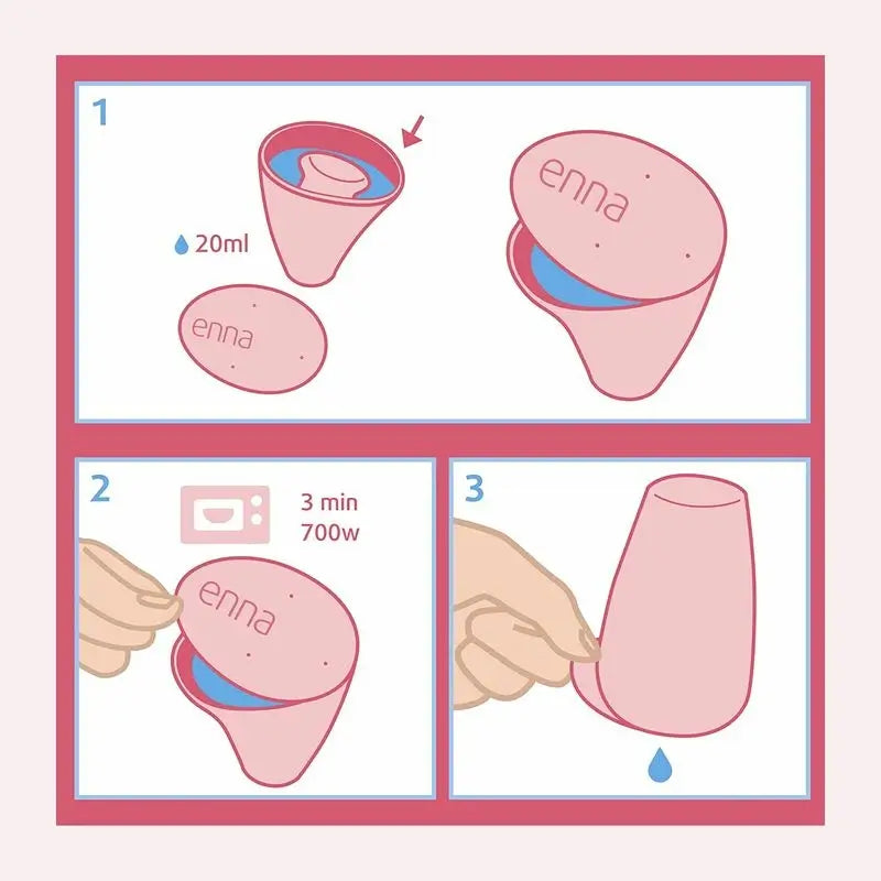 Copo menstrual sem aplicador Enna Cycle Original, tamanho L