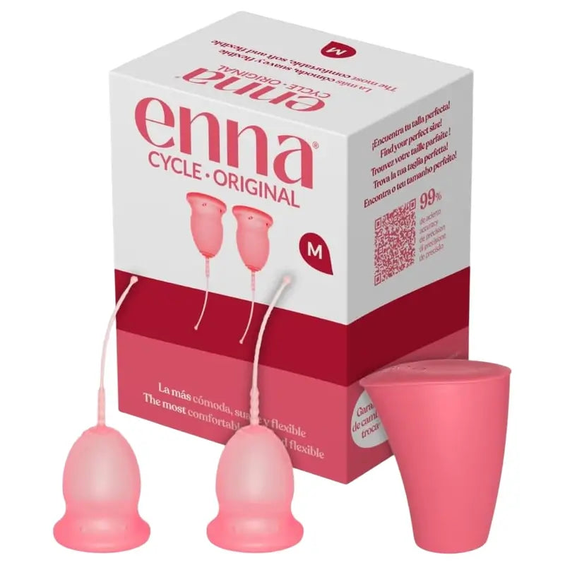 Copo menstrual sem aplicador Enna Cycle Original, tamanho M